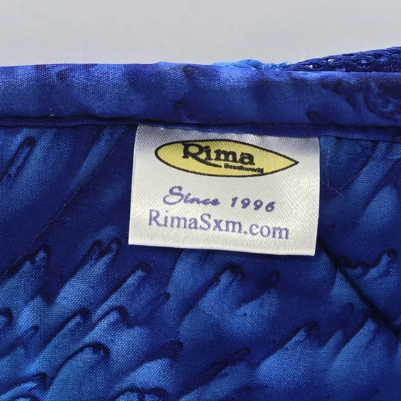 Rima NWT Insulate Blue Beach Bag attached pouch, scrunchy & full sized wrap - Picture 3 of 10
